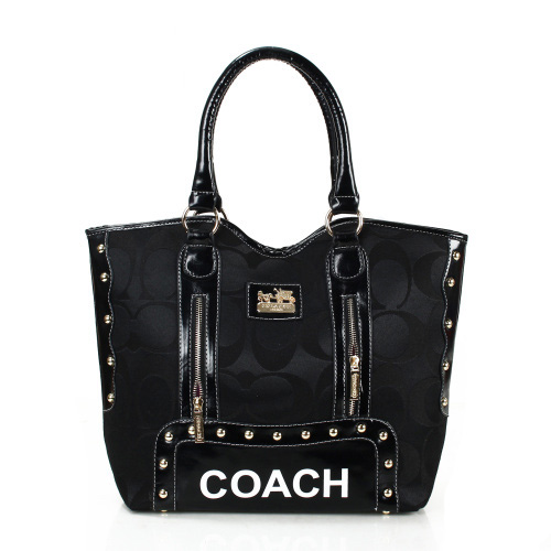 Coach Madison Signs Large Black Totes FEJ | Coach Outlet Canada
